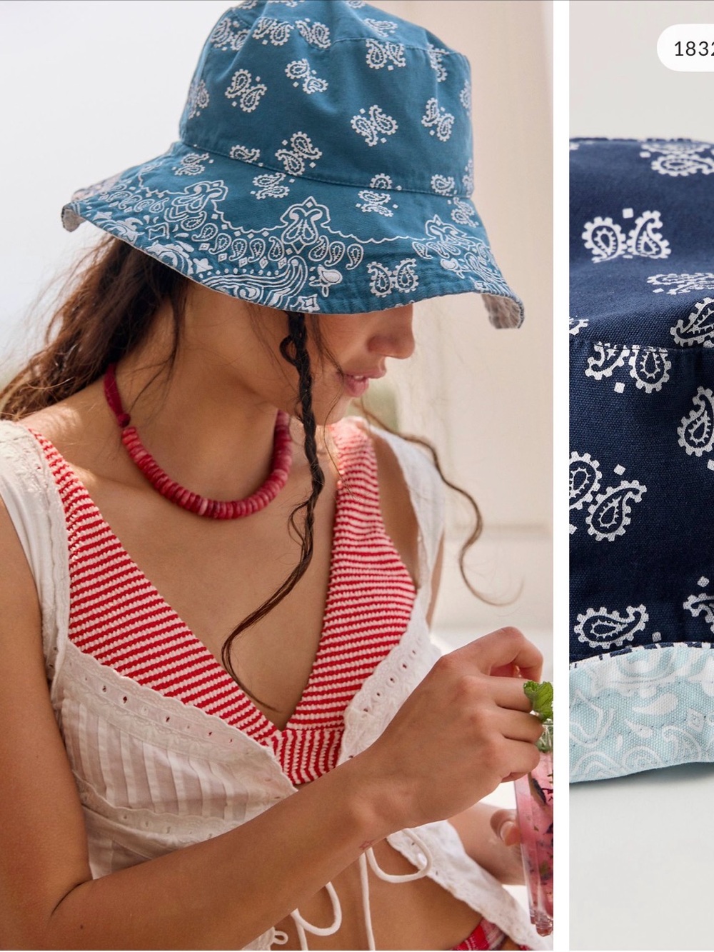 Free People Bandana Bucket Hat